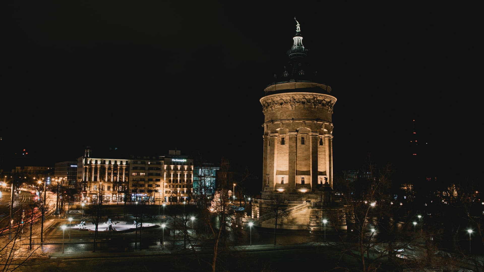 Mannheim Wasserturm und Innenstadt
